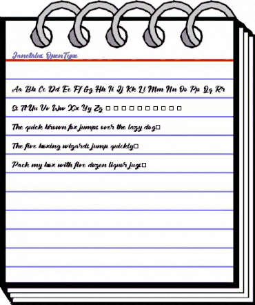 Janetalus Regular animated font preview