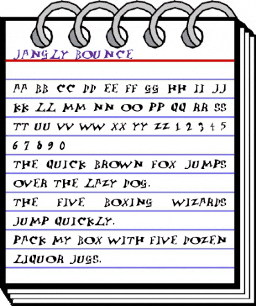 Jangly Bounce Regular animated font preview