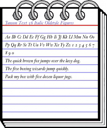 JansonText RomanSC Italic animated font preview JansonText RomanSC Italic animated font preview