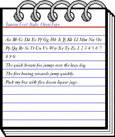 JansonText Regular animated font preview JansonText Regular animated font preview