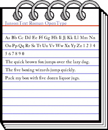 JansonText Regular animated font preview JansonText Regular animated font preview