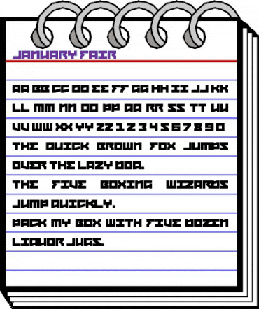 January Fair Regular animated font preview