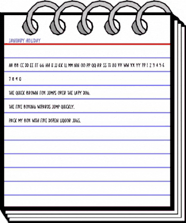 January Holiday Regular animated font preview