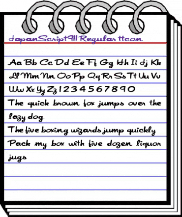 JapanScript911 Regular animated font preview