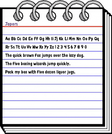 Japers Regular animated font preview