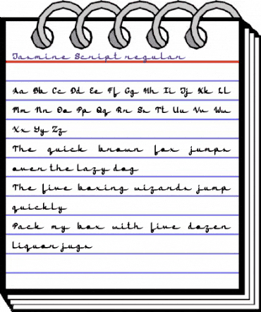 Jasmine Script regular animated font preview