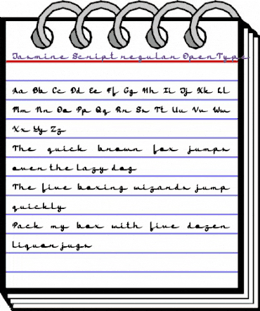 Jasmine Script regular animated font preview