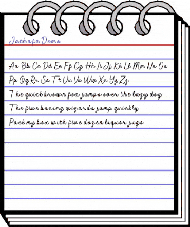 Jathafa Demo Regular animated font preview