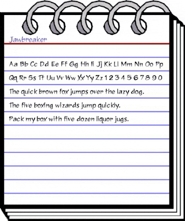 Jawbreaker Medium animated font preview