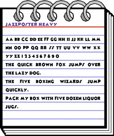 JazzPoster Heavy animated font preview