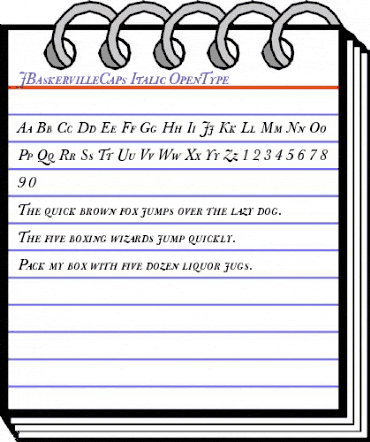 J Baskerville Caps Italic animated font preview J Baskerville Caps Italic animated font preview