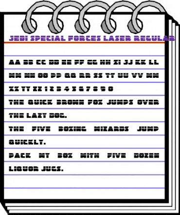 Jedi Special Forces Laser Regular animated font preview