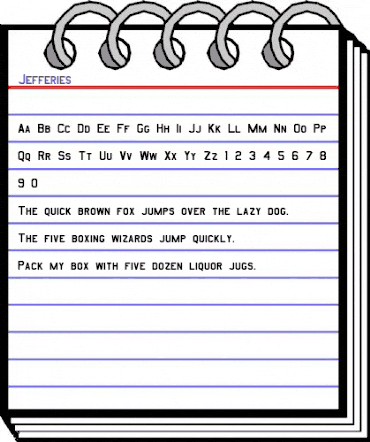 Jefferies Regular animated font preview