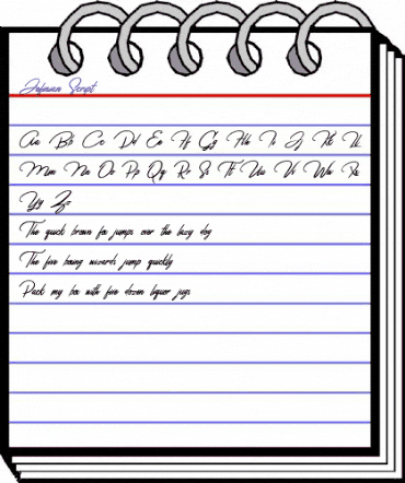 Jefinian Script Regular animated font preview