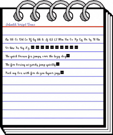 Jelantik Script Demo Regular animated font preview