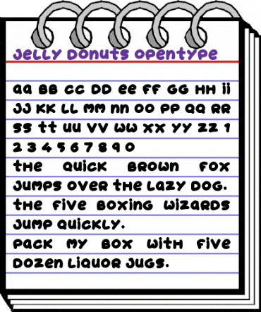 Jelly Donuts Regular animated font preview