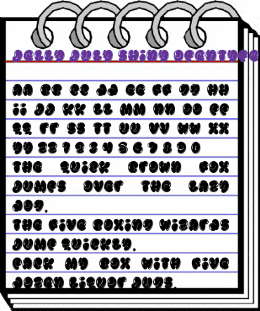 Jelly July Shiny Regular animated font preview
