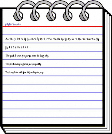 jellyfish Regular animated font preview