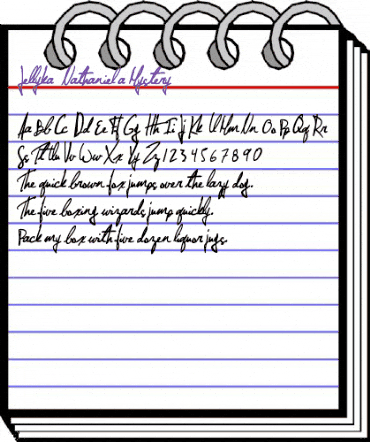 Jellyka - Nathaniel a Mystery Regular animated font preview