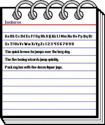 Jemboree Regular animated font preview