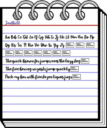 Jenthill Regular animated font preview Jenthill Regular animated font preview