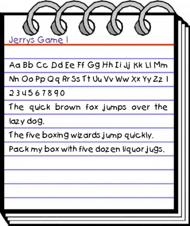 Jerry's Game 1 Regular animated font preview