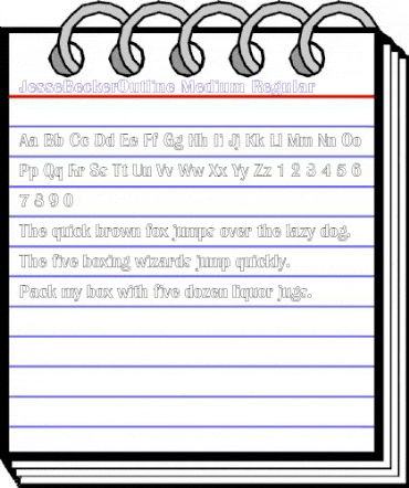 JesseBeckerOutline-Medium Regular animated font preview