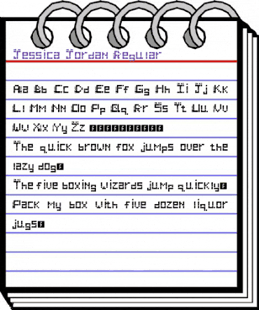 Jessica Jordan Regular animated font preview