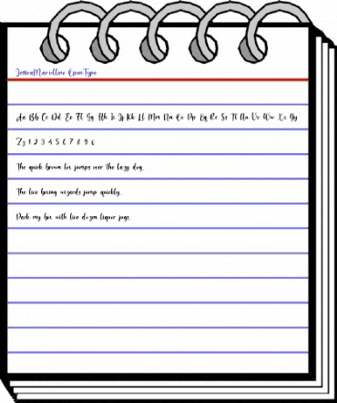 JessicaMariolline Regular animated font preview