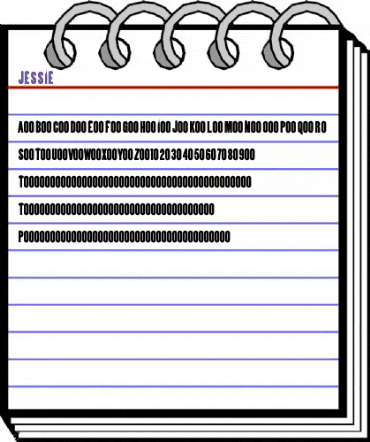 JESSIE Regular animated font preview