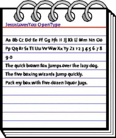 JesusLovesYou Regular animated font preview