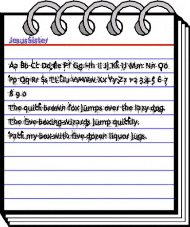 JesusSister Medium animated font preview