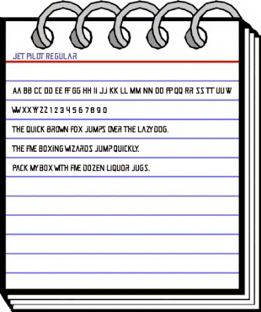 Jet Pilot Regular animated font preview