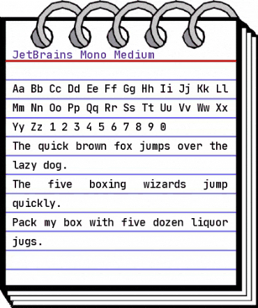 JetBrains Mono Medium animated font preview