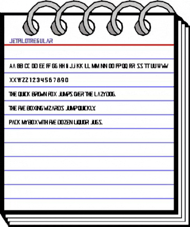 Jet Pilot Regular animated font preview