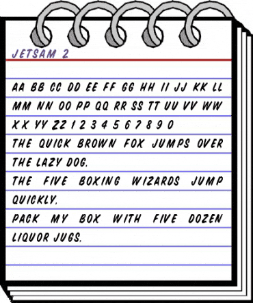 Jetsam 2 Regular animated font preview