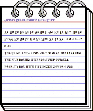 Jewel Bold Grunge Bold Grunge animated font preview