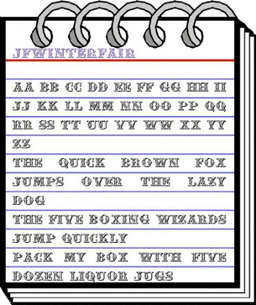 JFWinterFair Regular animated font preview