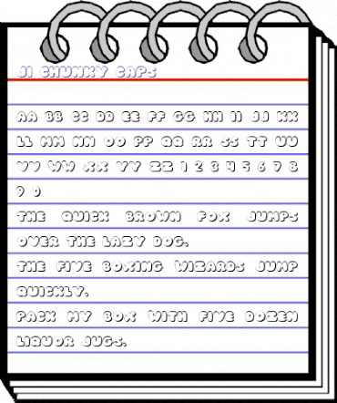 JI Chunky Caps Regular animated font preview