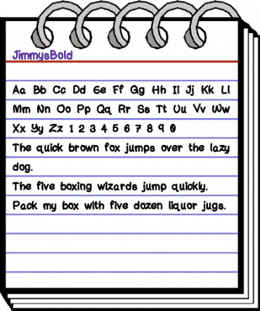 JimmysBold Bold animated font preview