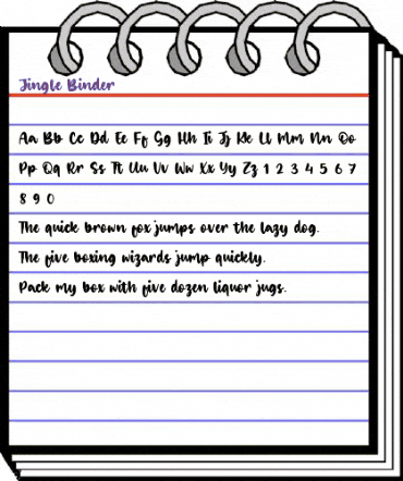Jingle Binder Regular animated font preview Jingle Binder Regular animated font preview