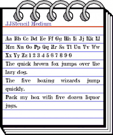 JJStencil Medium Regular animated font preview JJStencil Medium Regular animated font preview