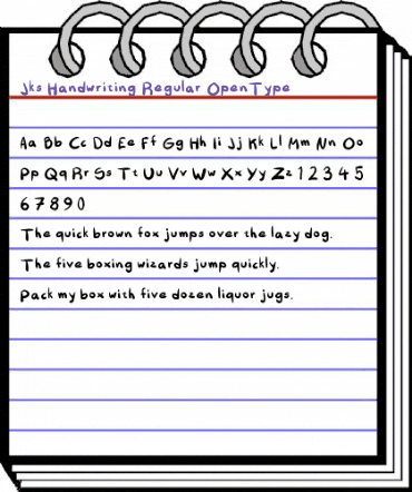 Jks Handwriting Regular animated font preview