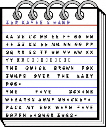 JLR Katie's Hand Regular animated font preview