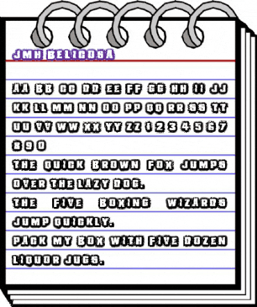 JMH Belicosa Regular animated font preview