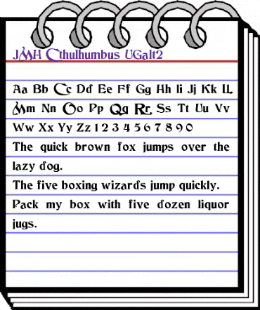 JMH Cthulhumbus UGalt2 Regular animated font preview