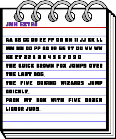 JMH EXTRA Regular animated font preview