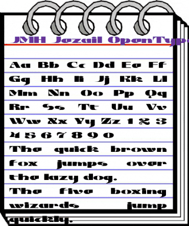 JMH Jezail Regular animated font preview