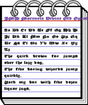 JMH Moreneta Divine Old Regular animated font preview