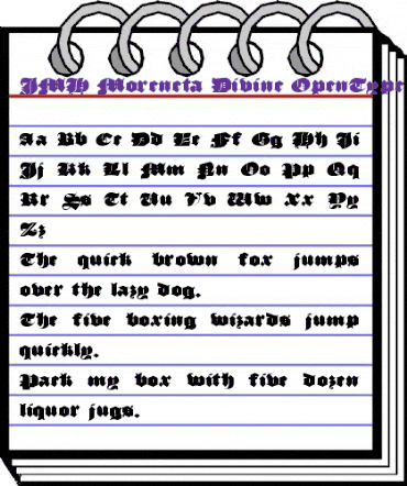 JMH Moreneta Divine Regular animated font preview JMH Moreneta Divine Regular animated font preview